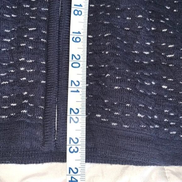 Christopher & Banks Womens Zip-Up Cardigan Sweater Size M Navy - Picture 10 of 10